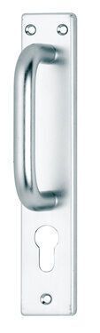 HANDLE PLATE ALUX WITH PULL HANDLE PZ SILVER