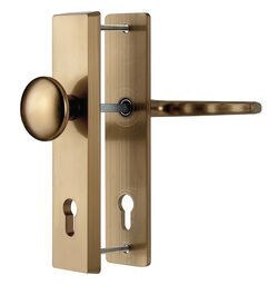 DOOR HANDLE+KNOB ALUX 45 SECURITY SILVER (up to 80mm doors)