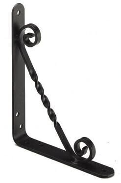 SHELF BRACKET AMIG 11 MATT BLACK EPOXY 150x125mm