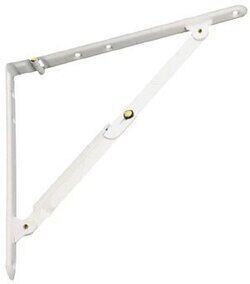 FOLDING SHELF BRACKET AMIG 3 WHITE 200x200mm