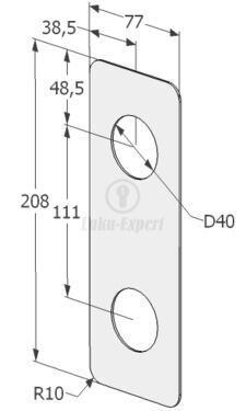 НАКЛАДКА РЕСТАВРАЦИОННАЯ ASSA 565 НЕРЖАВЕЮЩАЯ СТАЛЬ ШИРОКАЯ