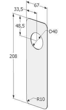 COVER PLATE ASSA 565 BRASS (ONE HOLE)