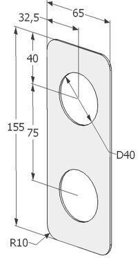 KÜLJEKATTEPLAAT ABLOY 4190 RT ROOSTEVABA TERAS