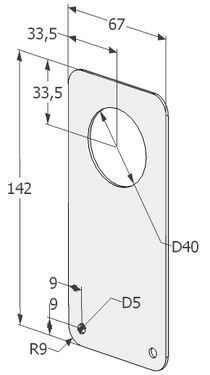 COVER PLATE ABLOY 4190 BRASS (ONE HOLE)