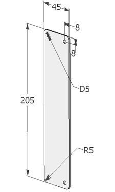 KÜLJEKATTEPLAAT ABLOY LC 302 RT ROOSTEVABA TERAS (PIME)