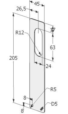 COVER PLATE ABLOY LC 302 SS RIGHT