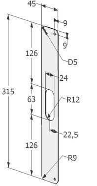 НАКЛАДКА РЕСТАВРАЦИОННАЯ ABLOY 8329