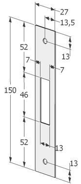 STRIKING PLATE SS ABLOY (for locks Abloy 428, SL905)