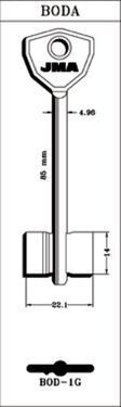 AVAIN  BODA-ABLOY 428/451 JMA BOD-1G 53mm