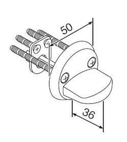 ПОВОРОТНАЯ КНОПКА ABLOY CH 001 МАТОВЫЙ ХРОМ