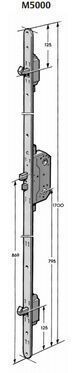 3 POINT MORTISE LOCK FIX 5000  L=1700mm
