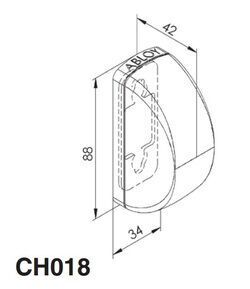 EVAKUATSIOONITEE KOMPLEKT ABLOY CH018 88mm VÄÄNDENUPU ASEMELE