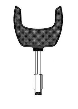 FORD HUF CAR KEY BLANK WITH IMMOBILIZER CHIP HOLE