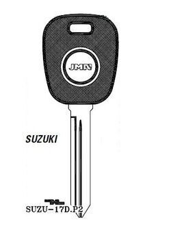 SUZUKI CAR KEY BLANK WITH IMMOBILIZER CHIP HOLE