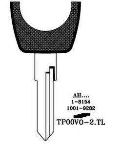 VOLKSWAGEN HUF CAR KEY BLANK WITH IMMOBILIZER CHIP HOLE