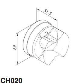 EVACUATION COVER ABLOY CH020 CYLINDER VERSION BRASS