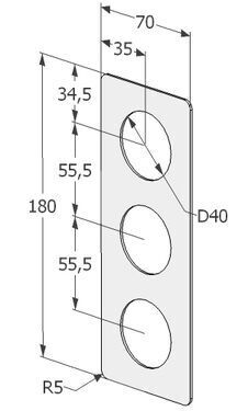 НАКЛАДКА РЕСТАВРАЦИОННАЯ  ABLOY 024451 ЛАТУНЬ