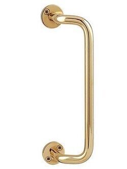 DOOR PULL HANDLE ABLOY 131/200 BRASS/CR (set with wooden screws)