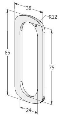 CYLINDER ESCUTCHEON EXTENSION RING ABLOY 2056 1,5mm (for narrow stile doors)