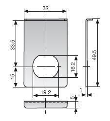 FITTING PLATE ABLOY 413807 FOR GLASS DOORS