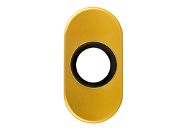 ROSE ALUX D OVAL GOLD (for narrow stile doors)