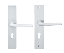 DOOR HANDLE ALUX 45 SECURITY SILVER (up to 65mm doors)