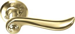DOOR HANDLE ASSA 6638 BRASS/POLISHED (with spring)