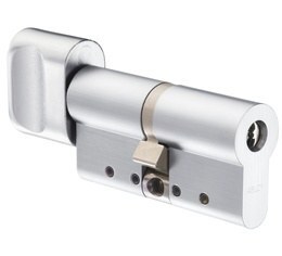 ЕВРOЦИЛИНДР ABLOY CY323U NOVEL ХРОМ (31-31) С ПОВОРОТНОЙ КНОПКОЙ