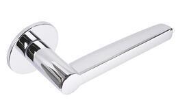 DOOR HANDLE ABLOY 3/007 TUNNE BRASS/CR (spring loaded, 40-60mm door)