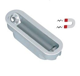 MAGNETIC DOOR LOCK AGB STRIKER PLATE SATIN CHROME