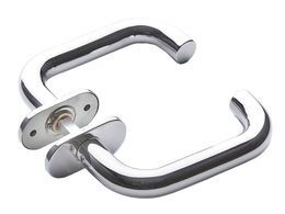 DOOR HANDLE HEAD 19U RT POLISHED (for narrow stile doors) (40-65mm)