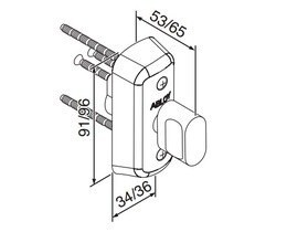 VÄÄNDENUPP ABLOY CH008 KROOM PROFIILUKSELE