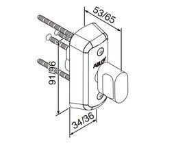 THUMBTURN ABLOY CH008 SCR (for narrow stile door)