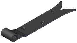 WINDOW SHUTTER HINGE BAR AMIG 7000 500x35 BLACK