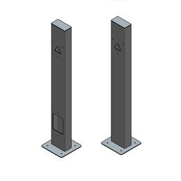 Vonk EV Charging station post, RAL7024