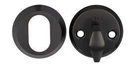 Cylinder cover for ASSA 256, brass/black, MIRUS, 18 mm