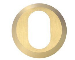 ASSA cylinder collar, brass/brushed finish, external, 18 mm.
