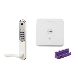 ÄLYLUKKO YALE DOORMAN VALKEA + WIFI MODUULI JA HUBi KIT (ASSA LUKKO) ÄLYLUKKO YALE DOORMAN VALKEA + WIFI MODUULI JA HUBi KIT (ASSA LUKKO)