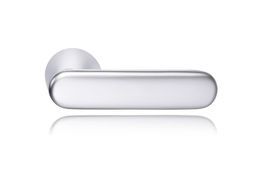 OVENPAINIKE ABLOY DOMUS 12 SATIINIKROMATTU MESSINKI (vahvistusjousella, 55-80mm ovelle)