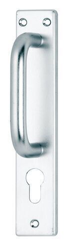 HANDLE PLATE ALUX WITH PULL HANDLE PZ SILVER  