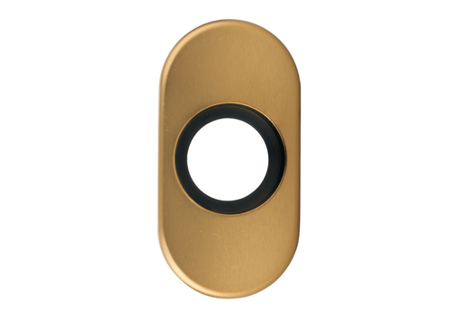 ROSE ALUX D OVAL BRONZE (for narrow stile doors)  