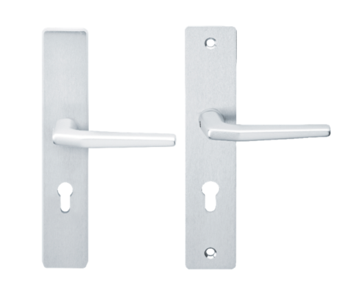 DOOR HANDLE ALUX 45 SECURITY SILVER (up to 65mm doors)  