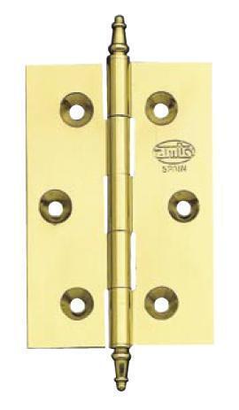 BRASS HINGE AMIG 1003 50x40x2 (polished, varnished)  