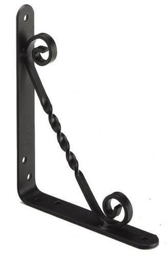 SHELF BRACKET AMIG 11 MATT BLACK EPOXY 150x125mm  