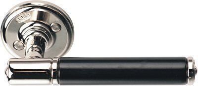 DOOR HANDLE ASSA 1930 NICKEL/BLACK (with spring)  