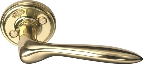 DOOR HANDLE ASSA 1956 BRASS/POLISHED (with spring)  