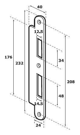 ЗАПОРНАЯ ПЛАНКА ABLOY EA322  