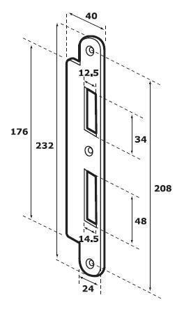 STRIKING PLATE ABLOY EA322  