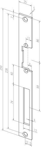 ELECTRIC STRIKE EFF EFF PLATE 426 EURO ZINC  