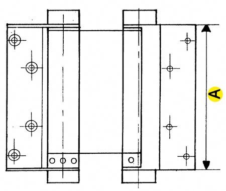 DOUBLE ACTION SPRING HINGE IBFM 39 175mm BLACK  